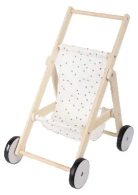 Image de EliNeli Poussette de poupée en bois