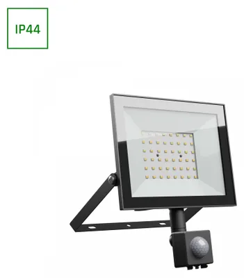 Produktbild von LED Fluter 50W Warmweiß NOCTIS LUX 4 Schwarz mit PIR Sensor IP44 230V