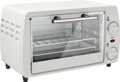 Image de Mini-four Fortuna Lai 10 litres, 750 W. Petit four électrique avec une température maximale de 230 °C, minuterie de 60 minutes, plaque de cuisson et grille, dimensions : 36,5 x 26 x 22 cm, blanc crème