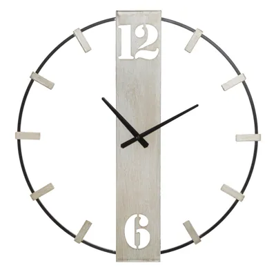 Produktbild von Mauro Ferretti Wanduhr Silbrig Ø 61x4,5 cm silber schwarz