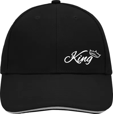 Produktbild von Huuraa Cappy Mütze King Krone Black/Light Grey Baumwolle 6-Panel Kappe Geschenkidee