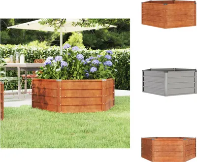 Obrázek produktu pro vidaXL Rezavý vyvýšený záhon 129x129x45 cm Corten ocel - Květináče a květináče