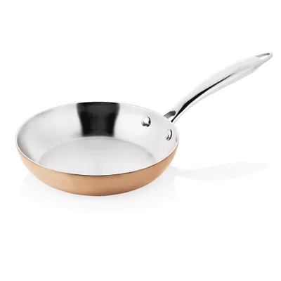 Produktbild von Bratpfanne, Flambierpfanne, Kupfer / Aluminium / CNS, Ø 20-28 cm wählbar, 3Ply : Flambierpfanne, 3Ply, Ø 24 cm, Kupfer Variante: Flambierpfanne, 3Ply, Ø 24 cm