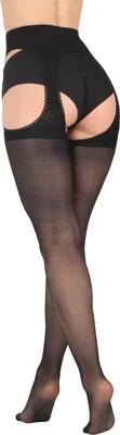 Produktbild von BANANALU Love Net 40 Den Netzstrumpfhose Ouvert, offener Schritt Nero M