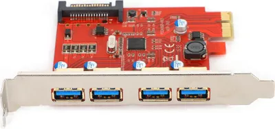 Zdjęcie produktu dla 4-portowa karta rozszerzeń USB3.0 z portem zasilania SATA dla NEC Master Control D720201