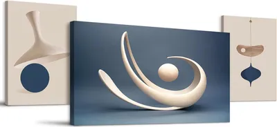 Obrázok produktu pre Hyidecorart Nástenné umenie Moderné umenie Morandi-Blue Obrazy na plátne