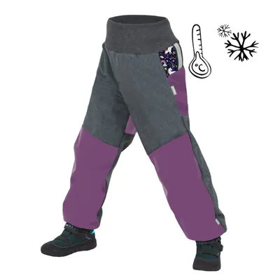 Produktbild von UNUO, Kinderweichwärmer mit Fleece, Blackberry, Brindle Anthracit, Einhorn - 116/122