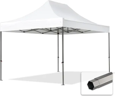 Image de TOOLPORT 3x4,5 m Tonnelle pliante Acier, PVC 800, blanc