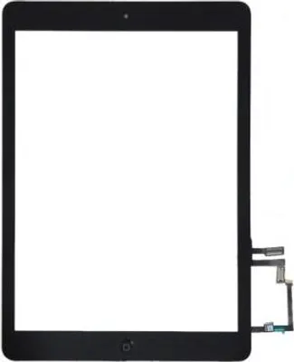 Productafbeelding van Sklo voor iPad Air met plakstrip en home-knop, Premium - Zwart