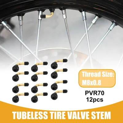 Image de 12 Pcs Valve De Pneu Tubeless Universelle Pvr70 - Ton Or