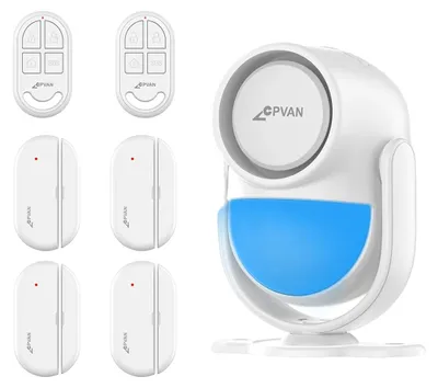 Produktbild von Alarmsystem, Drahtlose Steuerung, Bewegungsdetektion, Set C weiß, EU-Stecker-a