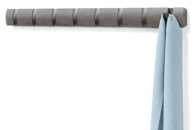 Produktbild von Umbra Flip 8 Garderobenhaken - Moderne, Schlichte und Platzsparende Garderobenle