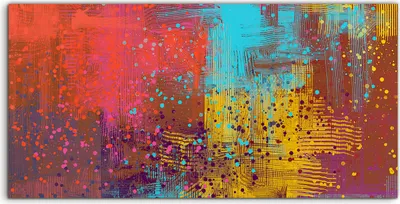 Produktbild von Coloray Acrylbild 100x50  Wandbild Acrylbilder Ausdrucksstarke handgemachte Malerei