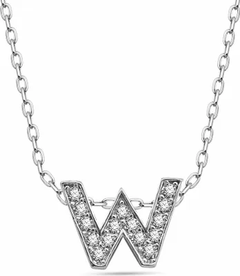Zdjęcie produktu dla Wisiorek Dkeniz z łańcuszkiem litera W 925/- Srebro próby 925