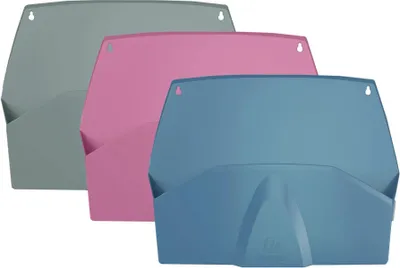 Produktbild von Exacompta 3er-Set Wandprospekthalter 72x382x289mm - Farben sortiert - 611303SETD