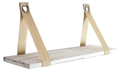 Produktbild von Wandregal VAR, Hängeregal im Shabby-Look, Vintage 21x50cm - weiß
