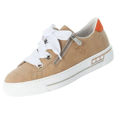 Produktbild von Rieker Damen Sneaker L88A0-62 Kunstleder Beige Antistress 3,5 cm breit Alltag