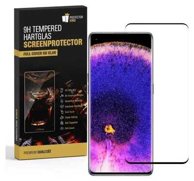 Produktbild von 2x 9H Hartglas für Oppo Find X5 Pro FULL CURVED Displayschutz Panzerfolie 3D Panzerglas Schutzglas Schutzfolie Displayglas Glasfolie