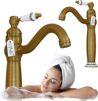 Produktbild von Silla | Waschtischarmatur - Gold Matt - Spültischarmatur - 32 cm Höhe - Messing - Einhebelmischer
