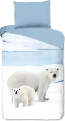 Produktbild von Good Morning Kinder Bettwäsche mit Eisbär- 140x200 cm- 100%  Baumwolle