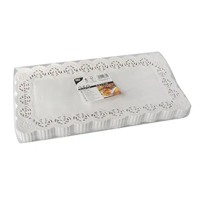 Zdjęcie produktu dla Papstar papier koronkowy kwadratowy 37 x 17 cm biały 250 szt