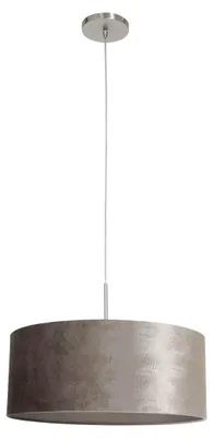 Produktbild von Steinhauer Pendelleuchte Sparkled Light 1-flammig Gebürsteter Stahl / Samtsilber 50x50cm