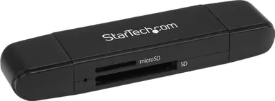 Zdjęcie produktu dla StarTech.com SDMSDRWU3AC, MMC, MicroSD (TransFlash), MicroSDHC, MicroSDXC, SD, SDHC, SDXC, Czarny, 5000 Mbit/s, Plastik, Działanie, Zasilanie, 2 TB