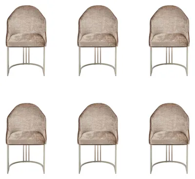 Obrázek produktu pro jídelní židle 6x židle textilní design kovové moderní židle nábytek