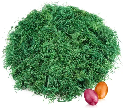 Produktbild von com-four® 250g Ostergras in grün für Osternester - Osterdeko zum Basteln - Holzwolle für Osterkörbe