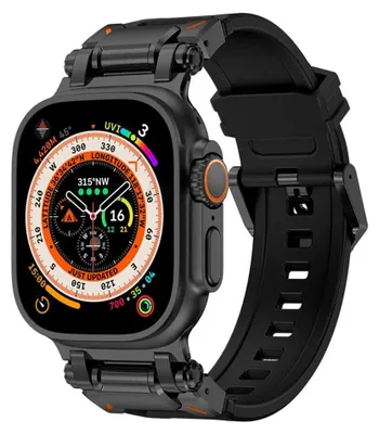 Obrázok produktu pre Techsuit Remienok (W064) - Apple Watch 1/2/3/4/5/6/7/8/9/10/SE/SE 2/Ultra/Ultra 2 (42/44/45/46/49mm) - Titánovo-čierna