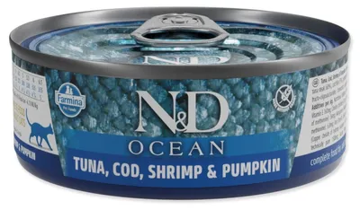Immagine prodotto di N&D CAT OCEAN Adult Tonno & Merluzzo & Gamberetti & Zucca 70g