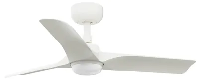 Obrázek produktu pro Energeticky úsporný stropní ventilátor s LED osvětlením a dálkovým ovládáním Hey 90 cm White