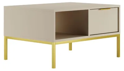 Productafbeelding van Moderne salontafel Kasjmir, gouden poten - Elegant design, 100 cm