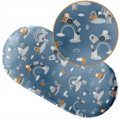 Produktbild von Spannbettlaken mit Gummizug 38x80 cm für Kinderwagen Moseskorb Wiege 100% Baumwolle