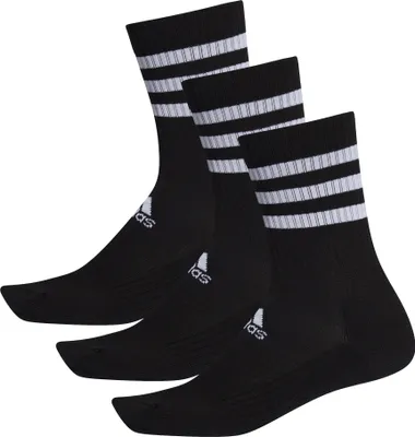 Produktbild von Adidas 3 Stripes Cushion Crew 3 Pair Black / Black / Black EU 37-39