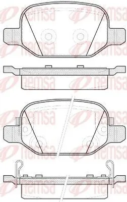 Produktbild von REMSA Bremsbeläge Satz Hinten Bremsklötze für FIAT 500L (351, 352) 0727.52