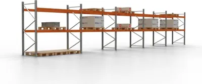 Produktbild von Palettenregal TAURUS | Low | HxBxT 250x1410x110cm | Fachlast 2000kg | 2 Ebenen