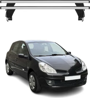 Immagine prodotto di Barre portatutto trasversali per Renault Clio III 2005-2012 Alluminio Grigio 2x