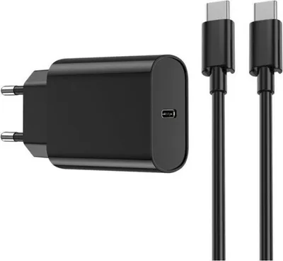 Immagine prodotto di Caricatore rapido PD 20 W USB-C da viaggio con cavo USB-C - USB-C, nero