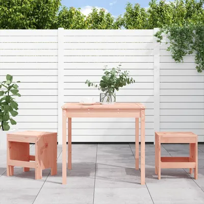 Imagen del producto de Maison Exclusive: Juego de mesa y sillas para jardín, de 3 piezas, fabricado en madera maciza de douglas