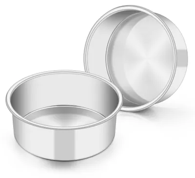 Productafbeelding van Set van 2 Roestvrijstalen Ronde Bakvormen, 13 cm