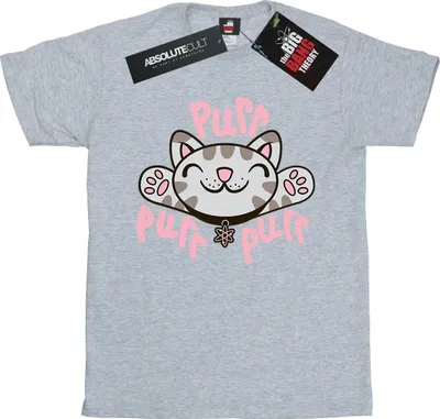 Imagen del producto de Camiseta para mujer de la serie "The Big Bang Theory" con el diseño "Soft Kitty Purr", modelo BI11484 (talla 3XL), color gris