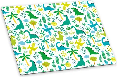 Produktbild von itenga Deluxe Schreibtischunterlage für Kinder DINOS 50x40cm aus Kunststoff rutschfest