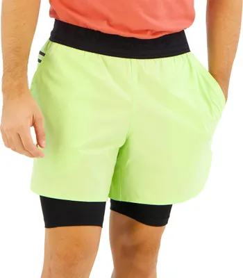 Productafbeelding van Under Armour Peak Woven 2-in-1 korte broek, groen, maat S, voor heren, kleur groen, maat S