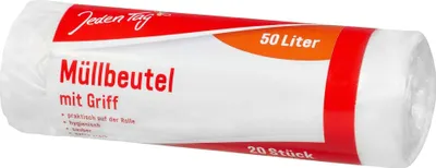 Produktbild von Jeden Tag Müllbeutel mit Griff 50l (20 St)