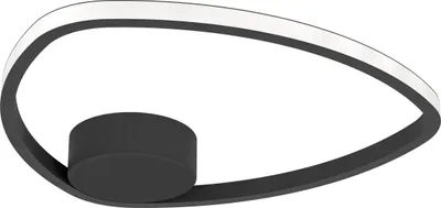 Produktbild von EGLO LED Deckenlampe Moschella, Deckenleuchte mit Dip Switch, Lampe Decke Wohnzimmer Büro, Metall in Schwarz, Kunststoff in Weiß, warmweiß, kaltweiß