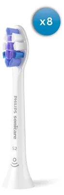 Produktbild von Philips Sensitive HX6058/87 Bürstenköpfe (8er-Pack), 8 Stück(e), Weiß, 3 Monat( e), Extra weich, Deutschland, Philips