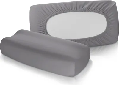 Produktbild von Fleuresse Vital-Comfort Jersey-Bezug für Nackenstützkissen steingrau
