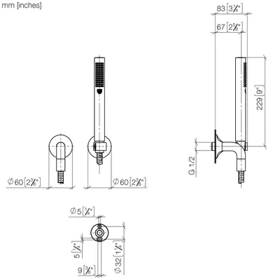 Produktbild von Dornbracht VAIA Schlauchbrausegarnitur mit Einzelrosetten, 27808809-42