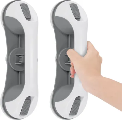 Produktbild von Bettizia 2 Stück Haltegriff Dusche, Mobile Dusche Griffstangen mit Saugnäpfen, Wannengriff ohne Bohrungen Duschgriff für Badezimmer, Kinder und Senioren